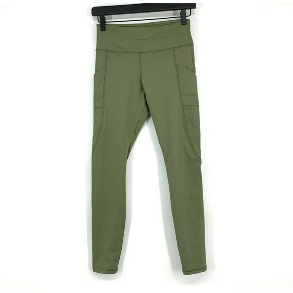 Forever 21 Pants - Forever 21 Leggings Green Pockets Active Compression Pull On